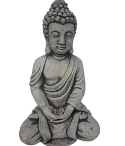 Dehner Stein-Buddha Mangala, ca. H41 cm Grau Sale