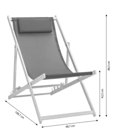 Dehner Balkonmöbel Aluminium|Gartenstühle Aluminium > Strandstuhl Aruba