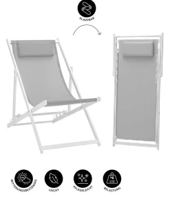 Dehner Balkonmöbel Aluminium|Gartenstühle Aluminium - Strandstuhl Aruba Grün