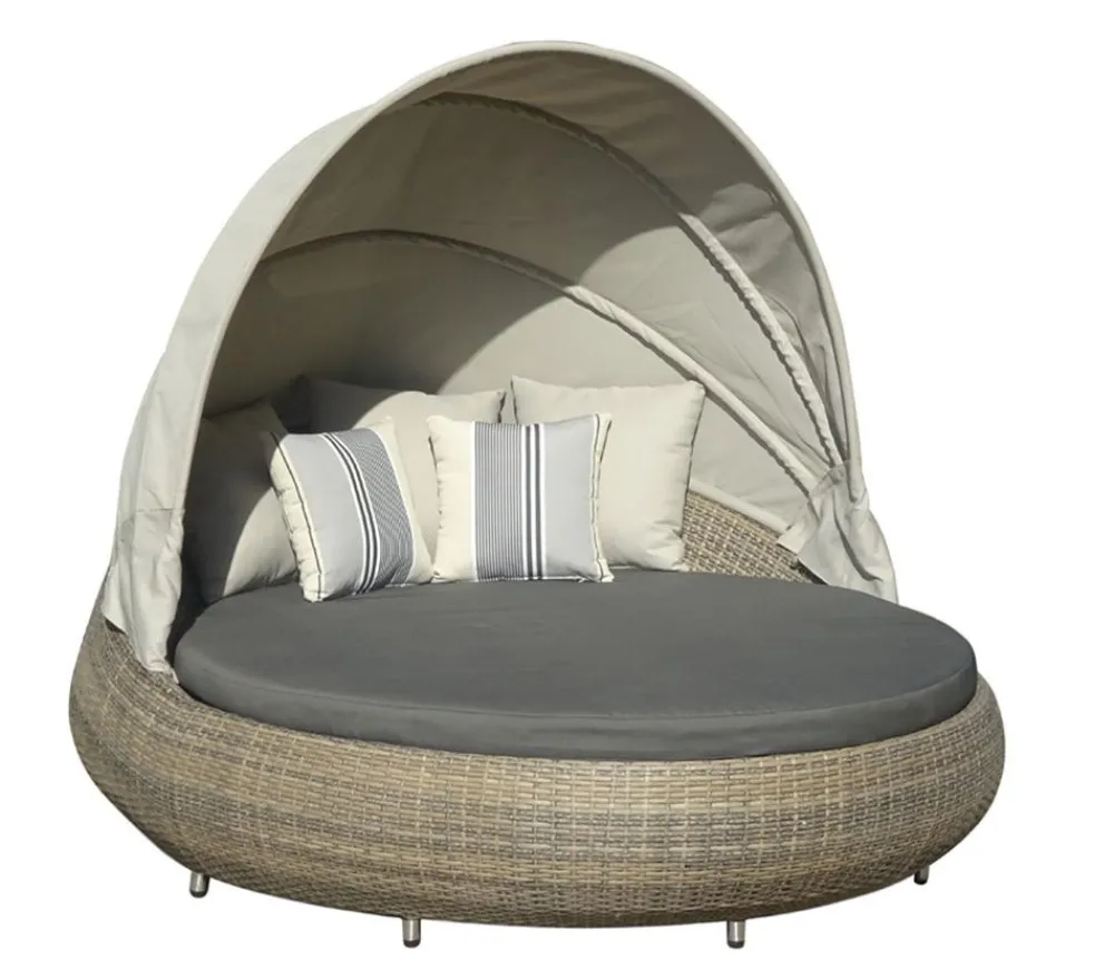 Dehner Sunlounger Florida, ca. B160/H160/T220 cm Braun Outlet