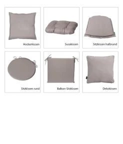 Dehner Susakissen Veneto, ca. B38/H8/T38 cm Taupe Clearance