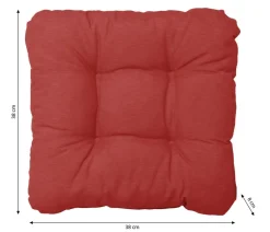 Dehner Sitzkissen|Lounge- & Palettenkissen - Susakissen Veneto, ca. B38/H8/T38 cm Rot
