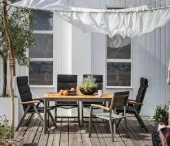 Dehner Garten-Esstische|Gartentische Holz > Teak-Ausziehtisch Colmar, ca. B152-210/H76/T89 cm
