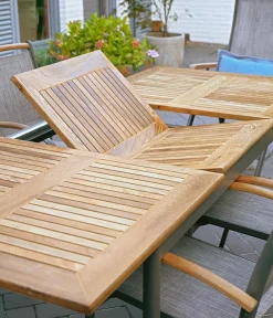 Dehner Garten-Esstische|Gartentische Holz > Teak-Ausziehtisch Colmar, ca. B152-210/H76/T89 cm