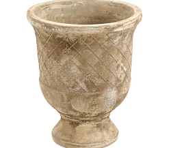 Dehner Blumentöpfe & Übertöpfe - -Pokal Ferrara, rund, antik- Terrakotta