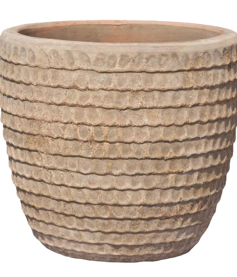 Dehner -Topf Adria, rund, antik- Terrakotta Clearance
