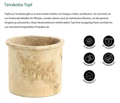 Dehner -Topf, -antik Terrakotta New