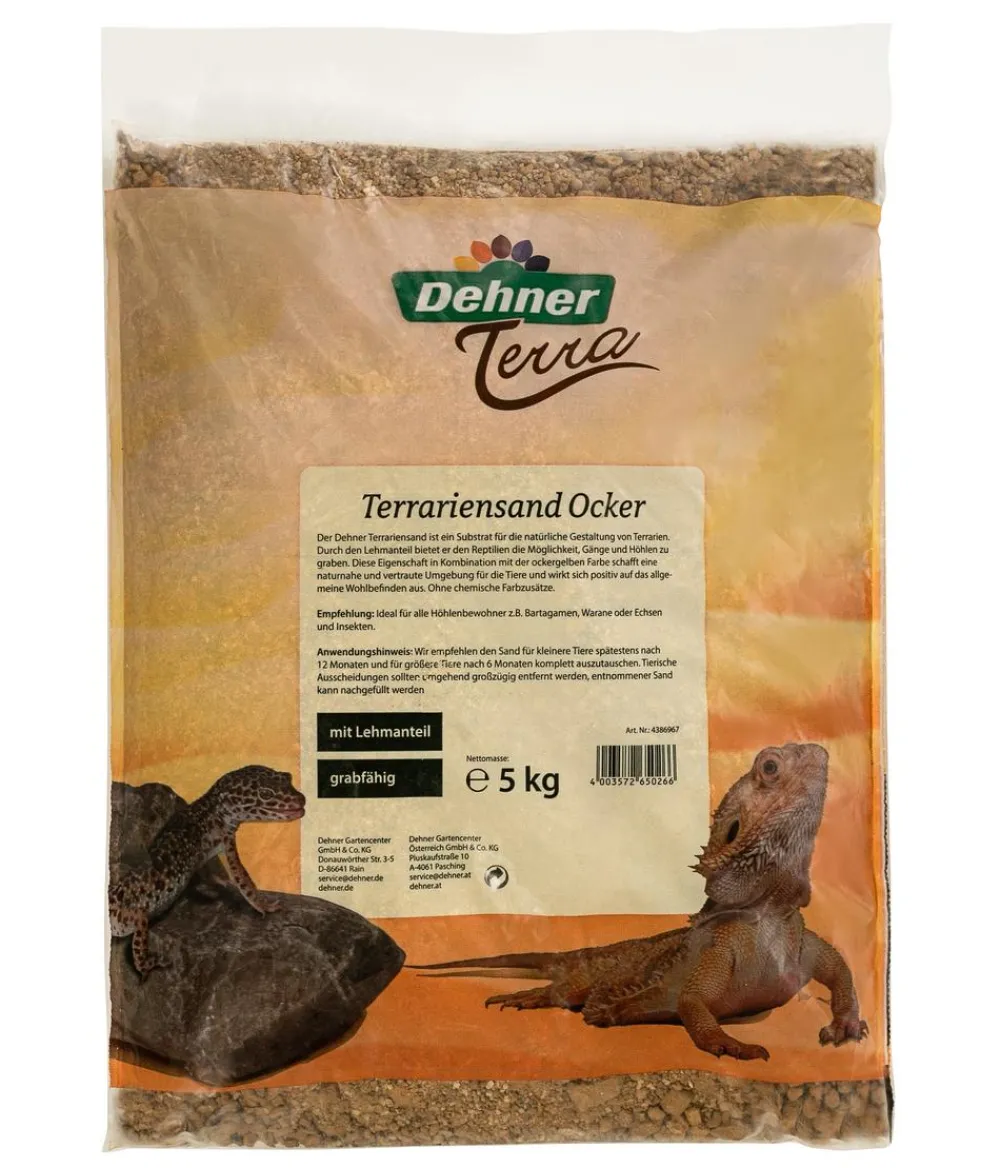 Dehner Terra Terrarium Zubehör - Terrarien-Bodengrund mit Lehmanteil Hellbraun