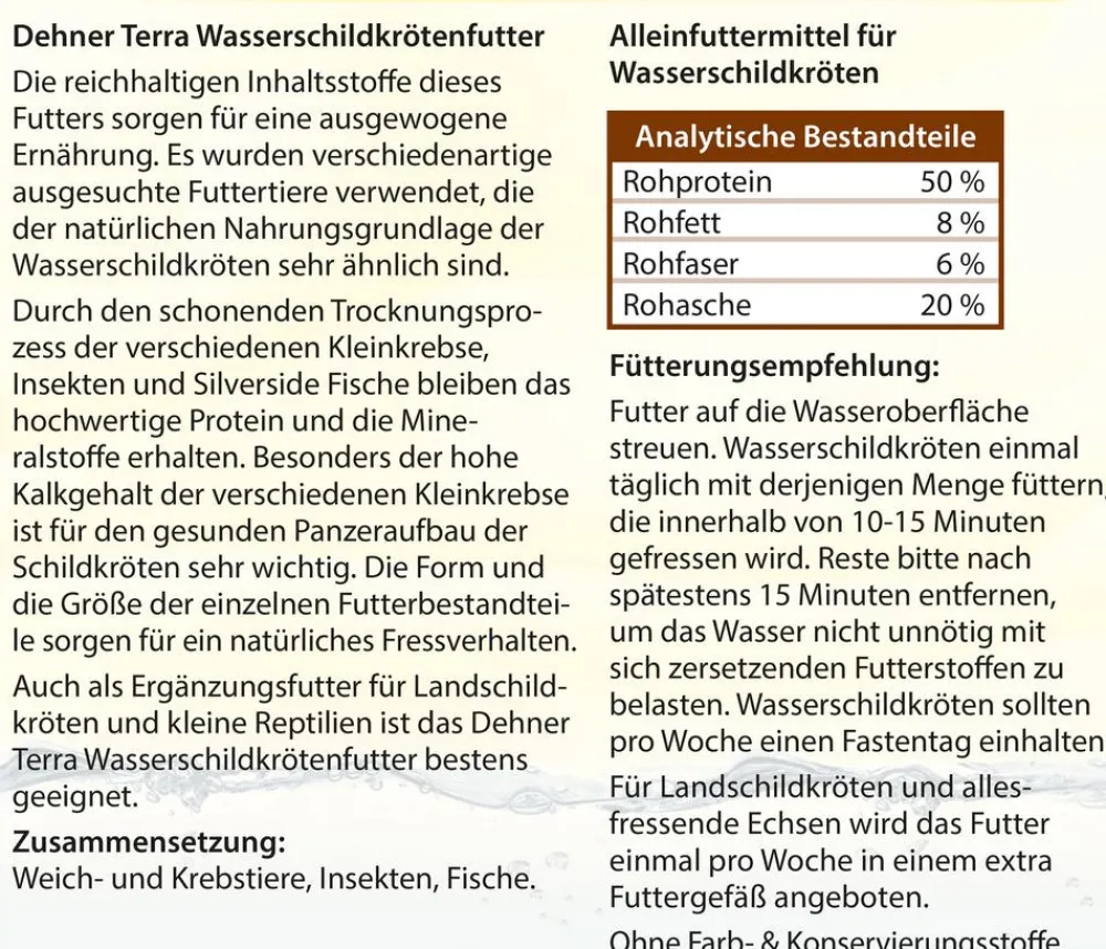 Dehner Terra Reptilienfutter - Wasserschildkrötenfutter