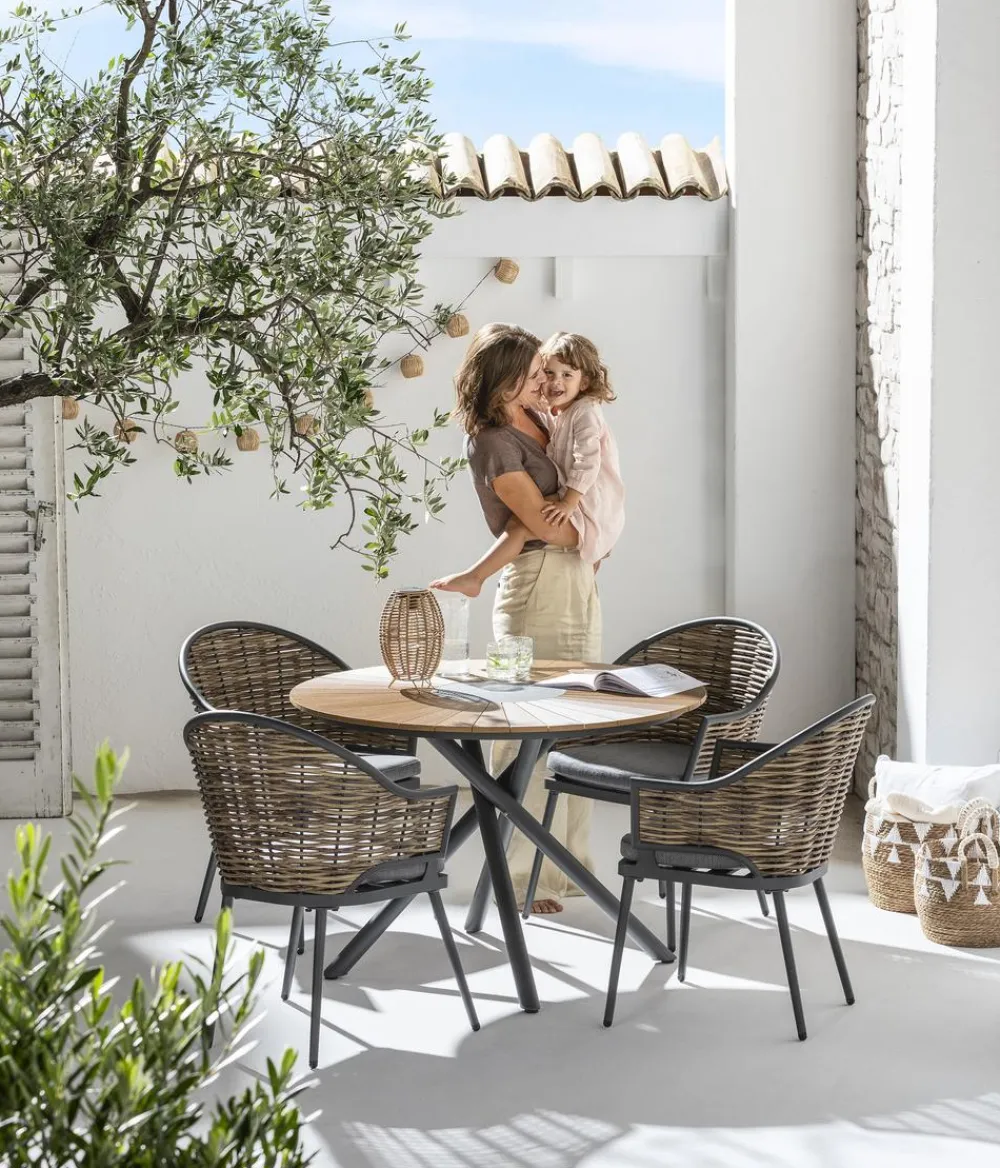 Dehner Garten-Esstische|Gartentische Kunststoff > Tisch Barcelona, ca. Ø110/H76 cm