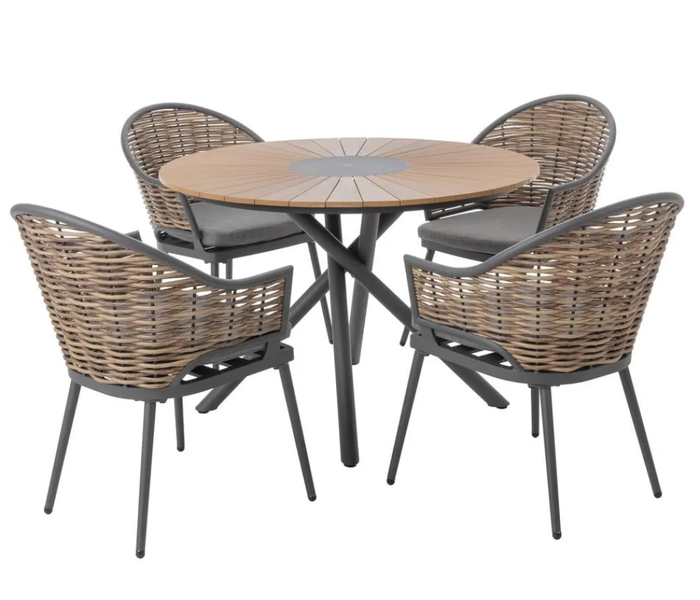 Dehner Garten-Esstische|Gartentische Kunststoff > Tisch Barcelona, ca. Ø110/H76 cm