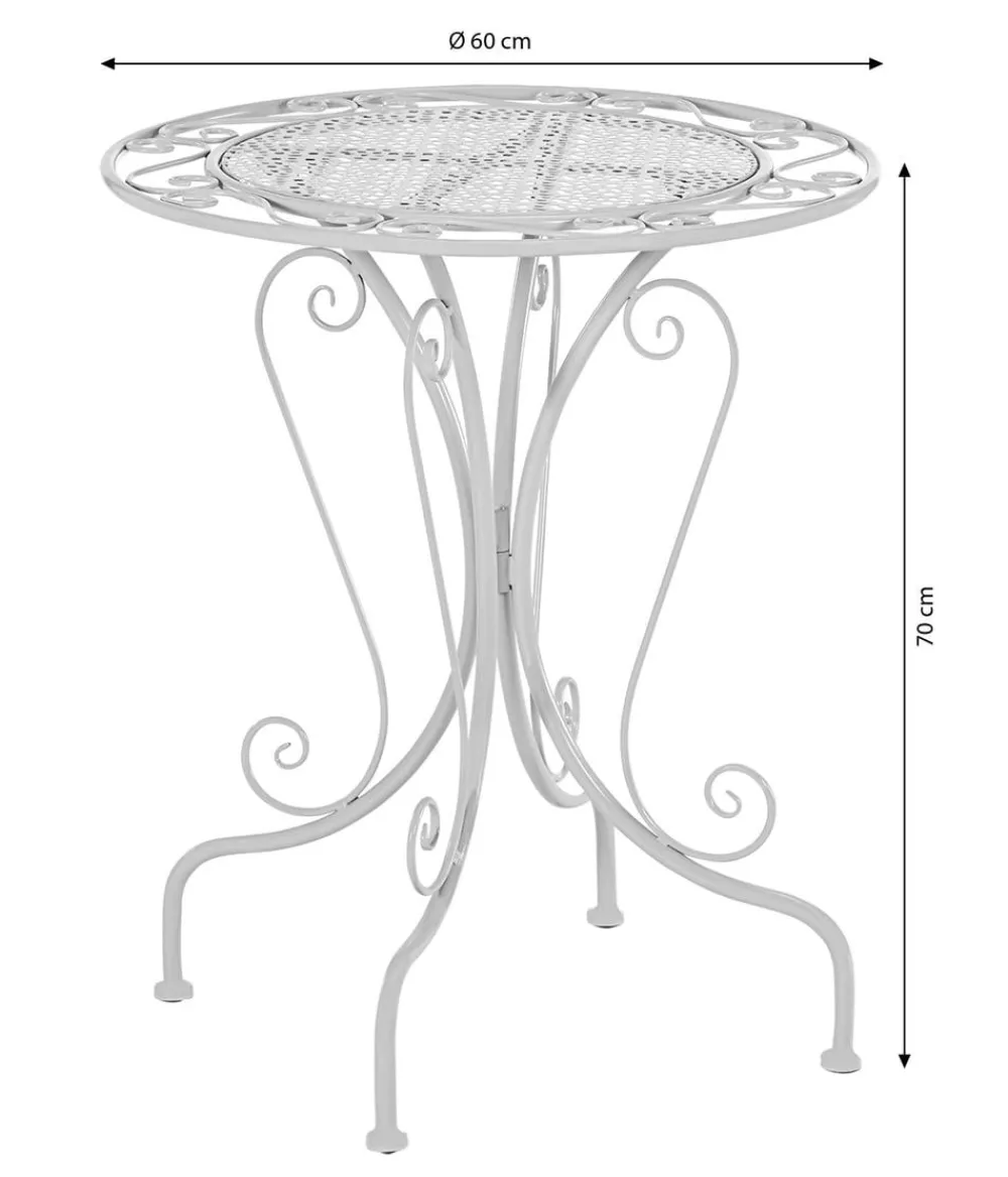 Dehner Garten-Esstische|Gartentische Metall > Tisch Luca, ca Ø60/H70 cm