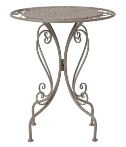 Dehner Garten-Esstische|Gartentische Metall - Tisch Luca, ca Ø60/H70 cm Taupe