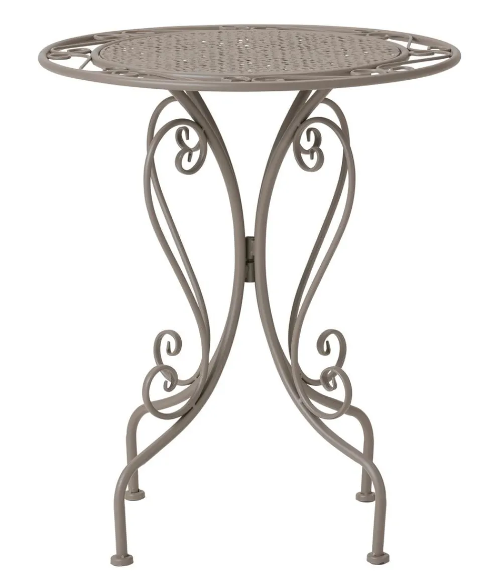 Dehner Garten-Esstische|Gartentische Metall - Tisch Luca, ca Ø60/H70 cm Taupe