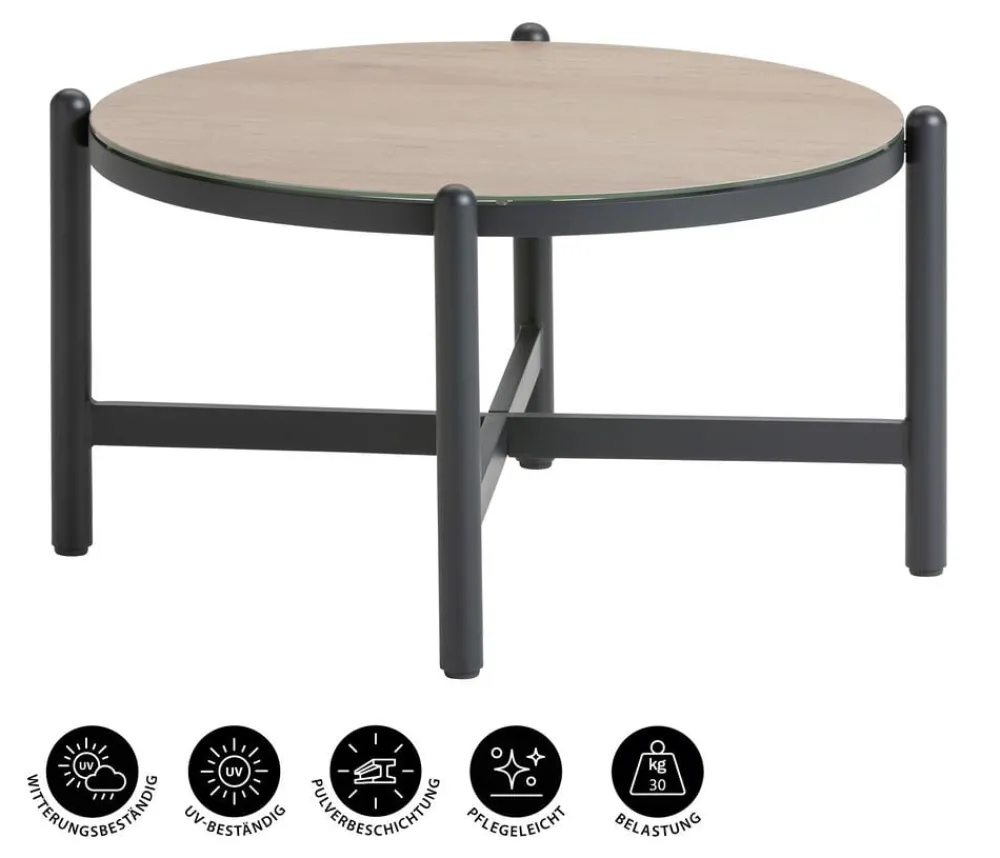 Dehner Loungetische - Tisch St-Etienne, ca. Ø78/H46 cm
