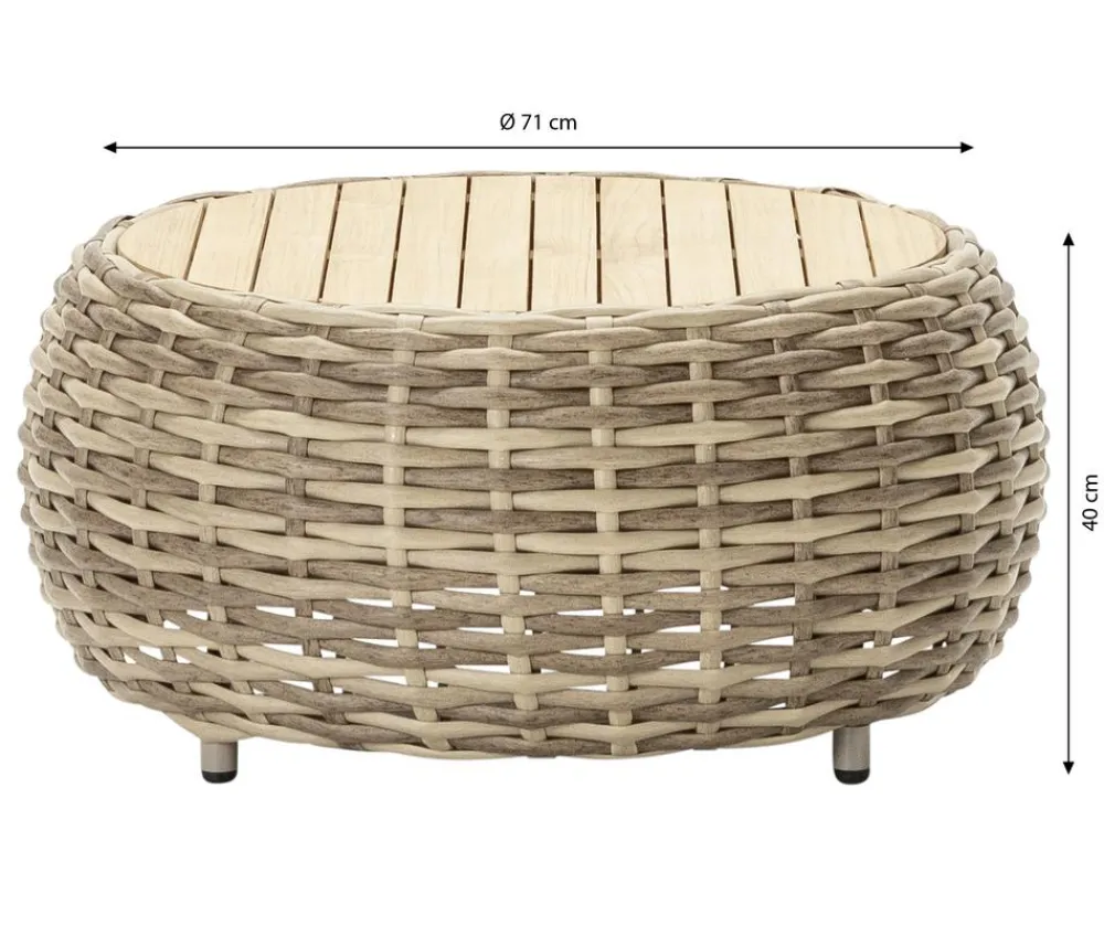 Dehner Tisch Tulum, ca. Ø71/H40 cm Clearance