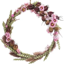 Dehner Trockenblumen|Kränze & Pflanzendeko > Trockenblumenkranz DIY Set Blütentraum, ca. Ø20 cm, 6-teilig