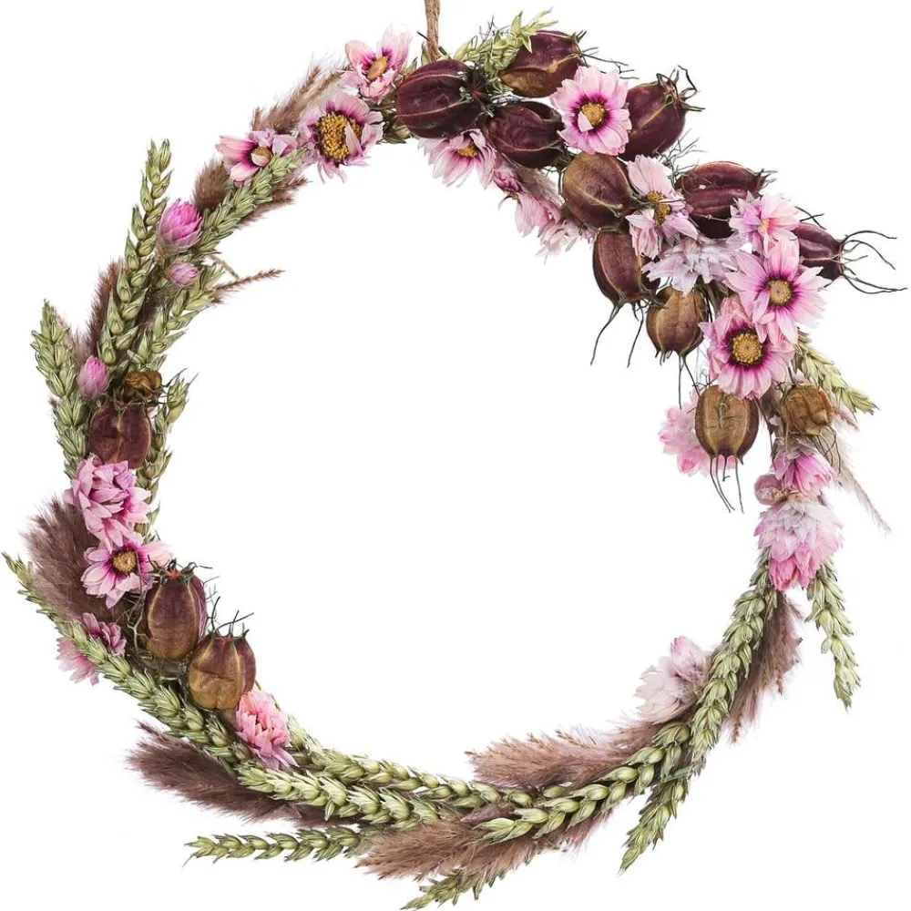 Dehner Trockenblumen|Kränze & Pflanzendeko > Trockenblumenkranz DIY Set Blütentraum, ca. Ø20 cm, 6-teilig