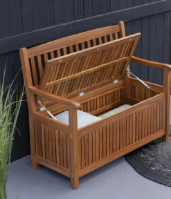 Dehner Aufbewahrungsboxen|2-Sitzer Gartenbänke > Truhenbank Westminster, ca. B107/H91/T57 cm