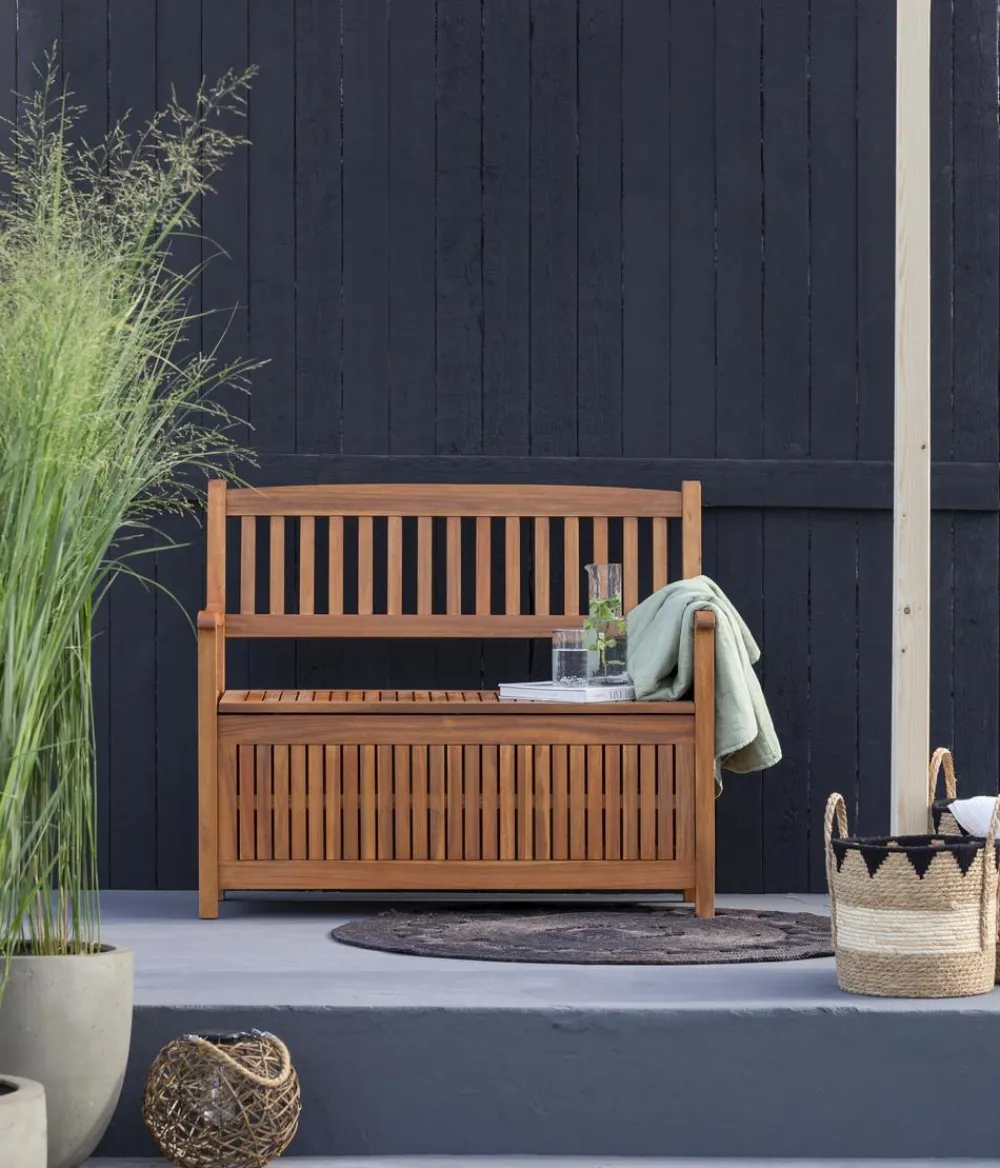 Dehner Aufbewahrungsboxen|2-Sitzer Gartenbänke > Truhenbank Westminster, ca. B107/H91/T57 cm