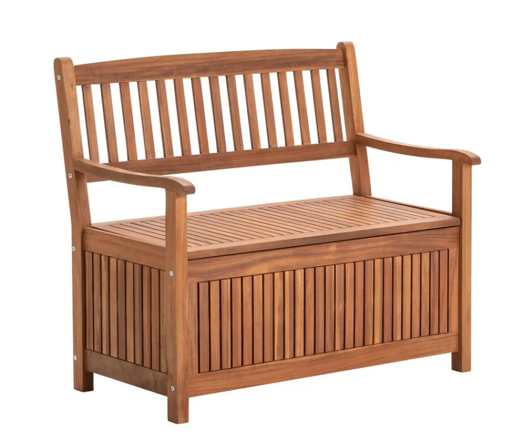 Dehner Aufbewahrungsboxen|2-Sitzer Gartenbänke > Truhenbank Westminster, ca. B107/H91/T57 cm