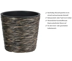 Dehner Blumentöpfe & Übertöpfe - Wasserhyazinthen-Topf, konisch, Braun
