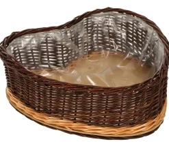 Dehner Weidenherz mit Folie ausgeschlagen, braun, ca. B35/H13/T35 cm Clearance