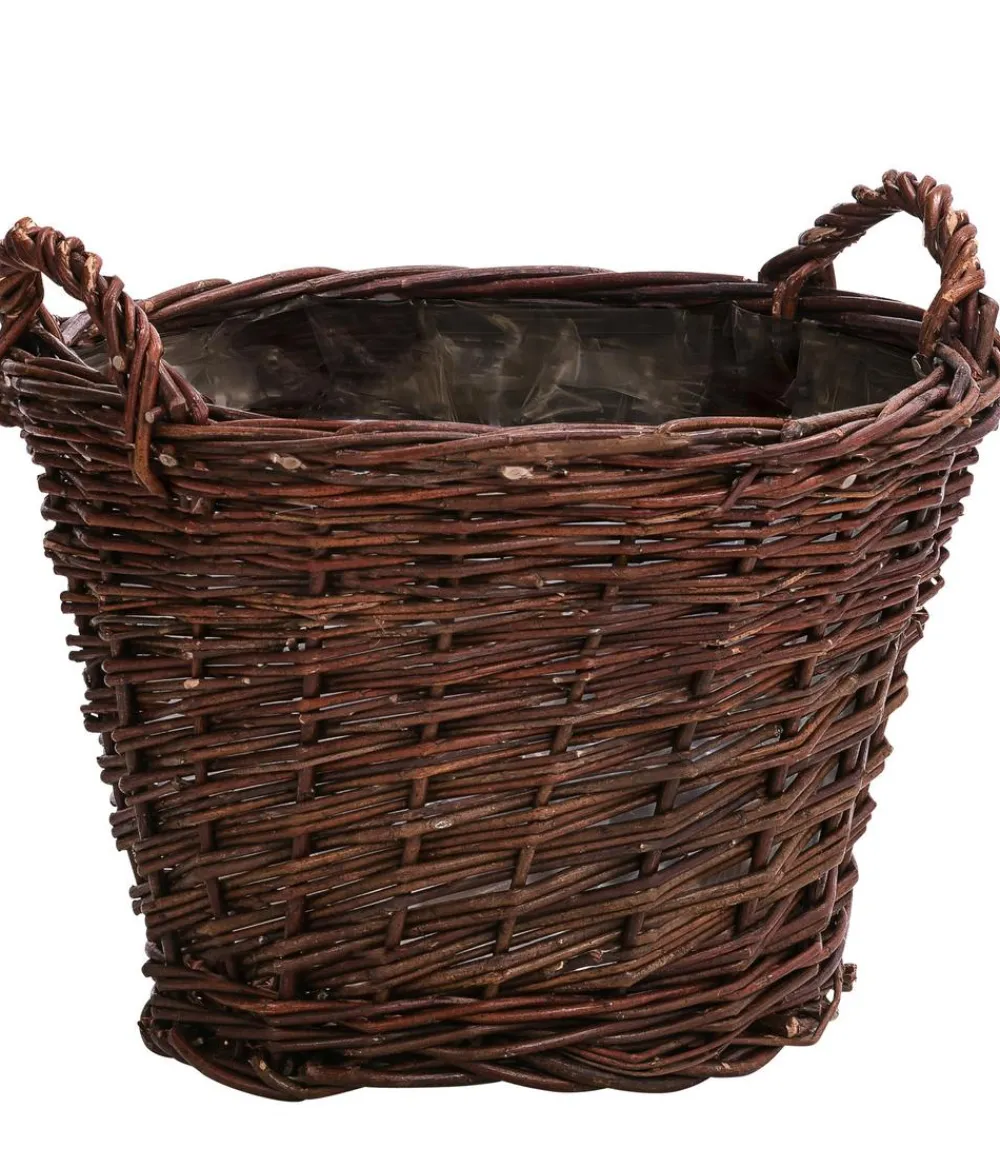 Dehner Blumentöpfe & Übertöpfe - Weiden-Pflanzkorb, konisch, ca. Ø30/H23 cm Braun
