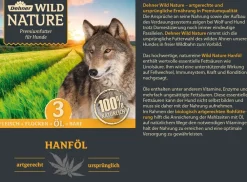 Dehner Wild Nature Nahrungsergänzung Hund - BARF-Ergänzungsfutter für Hunde Hanföl