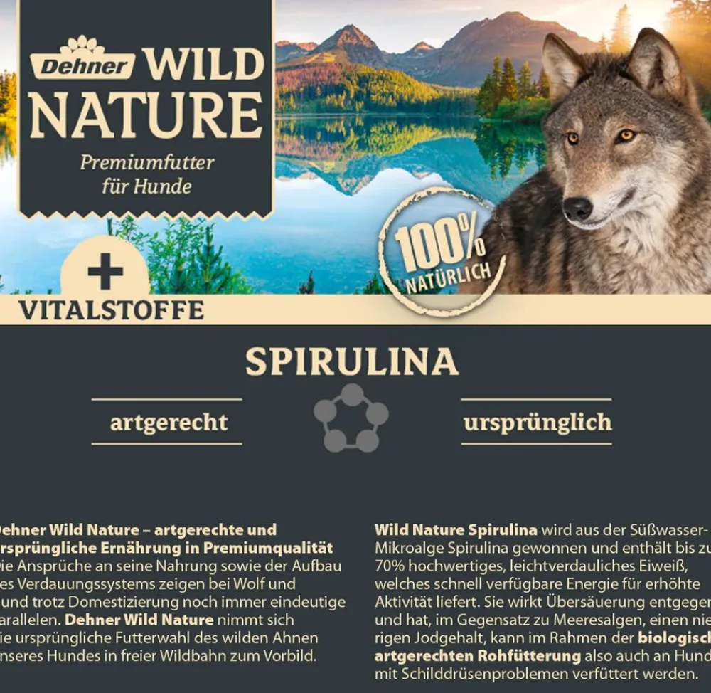 Dehner Wild Nature Nahrungsergänzung Hund > BARF-Ergänzungsfutter für Hunde Spirulina
