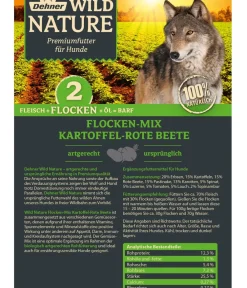 Dehner Wild Nature Nahrungsergänzung Hund - BARF-Ergänzungsfutter für Hunde Flocken-Mix Kartoffel-Rote Beete