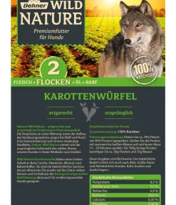 Dehner Wild Nature Nahrungsergänzung Hund - BARF-Ergänzungsfutter für Hunde Karottenwürfel