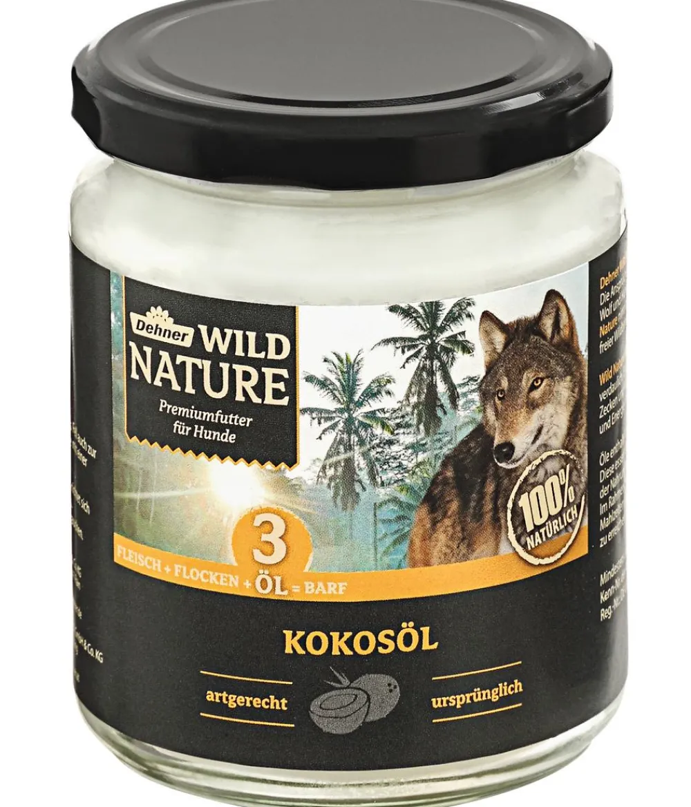 Dehner Wild Nature Nahrungsergänzung Hund - BARF-Ergänzungsfutter für Hunde Kokosöl