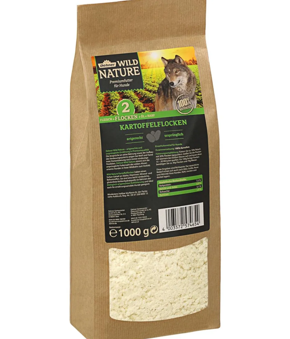 Dehner Wild Nature Nahrungsergänzung Hund - BARF-Ergänzungsfutter für Hunde Kartoffelflocken