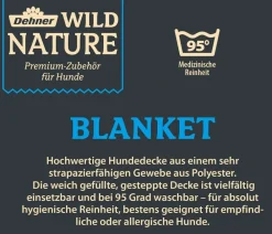 Dehner Wild Nature Hundedecke Banket, rechteckig Dunkelgrau Clearance