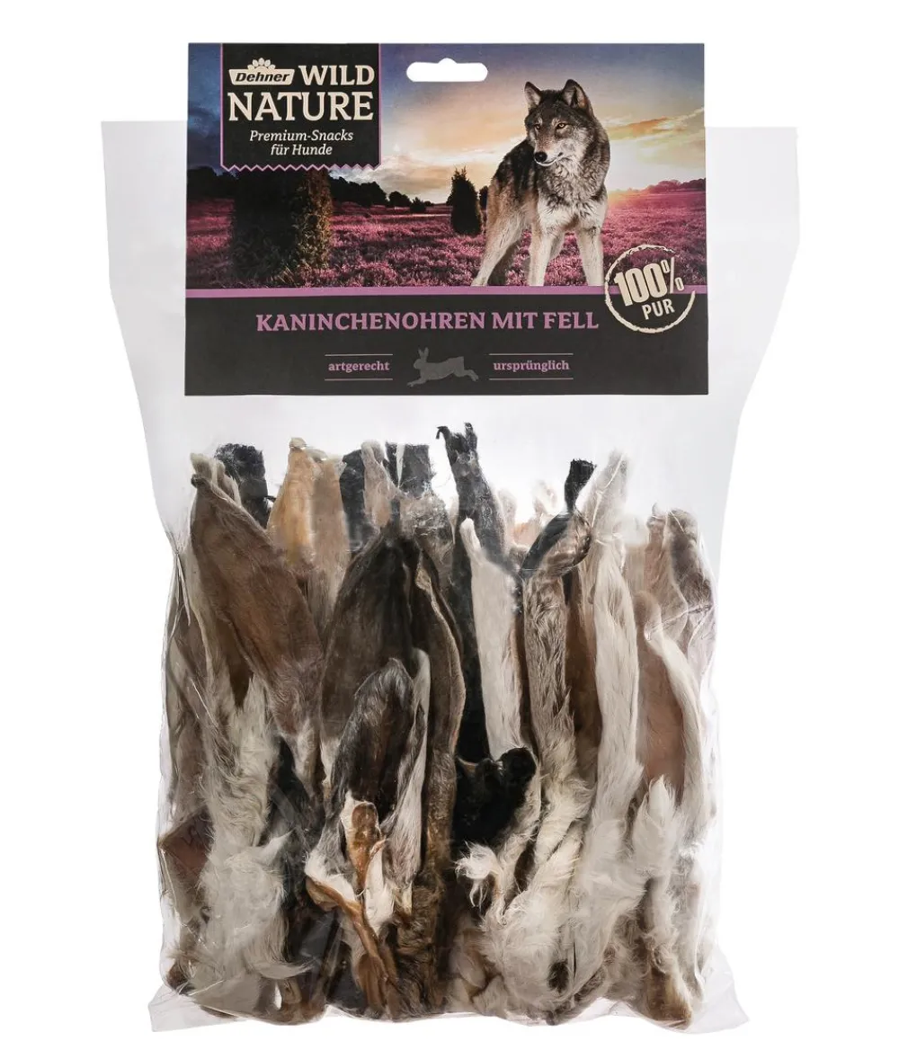 Dehner Wild Nature Hundesnack Kaninchenohren mit Fell, 500 g Sale