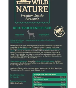 Dehner Wild Nature Hundeleckerlies > Hundesnack Reh-Trockenfleisch, 100 g