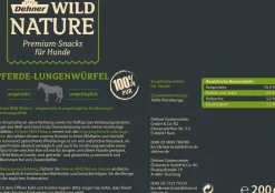 Dehner Wild Nature Hundeleckerlies - Hundesnack Pferde-Lungenwürfel, 200 g