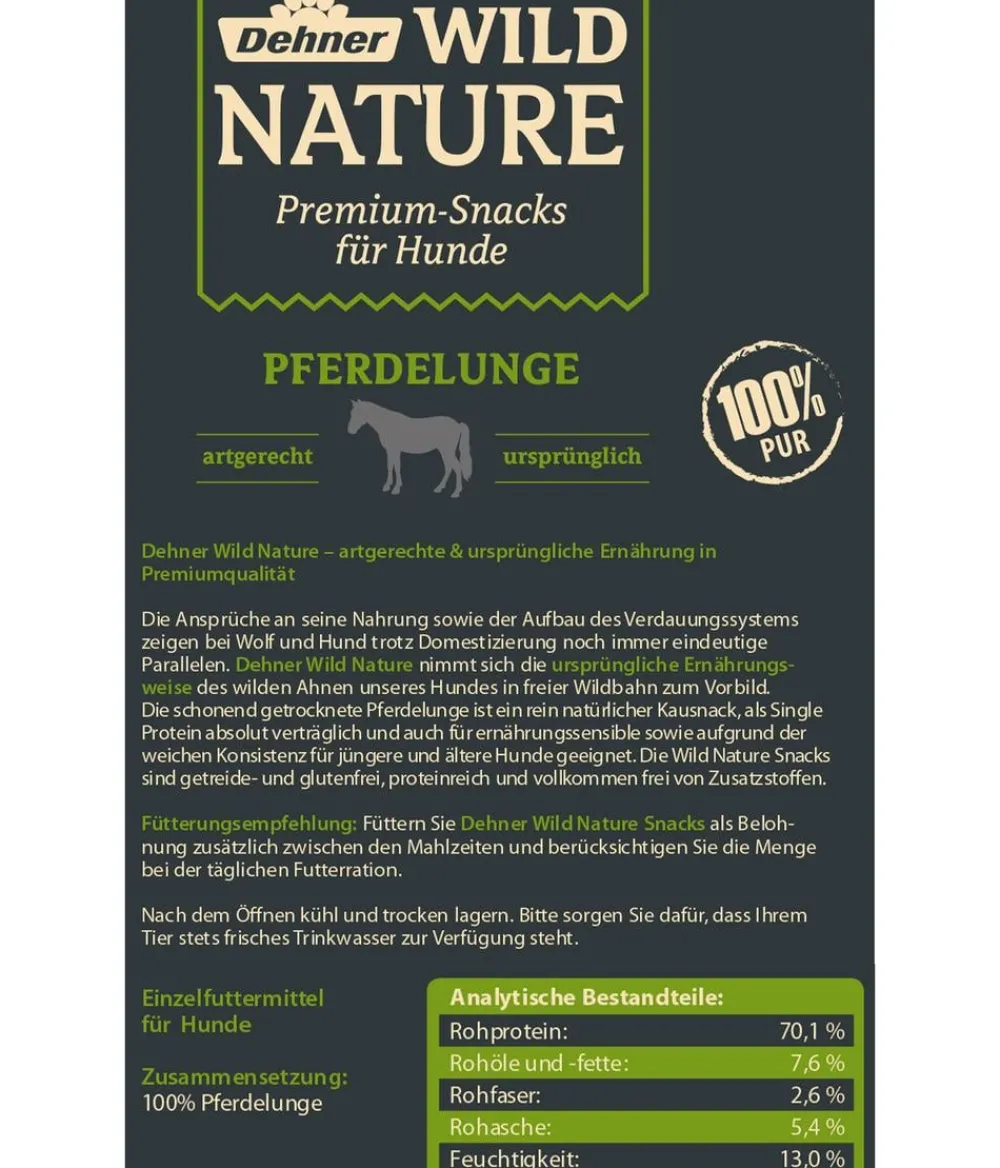 Dehner Wild Nature Hundesnack Pferdelunge, 100 g