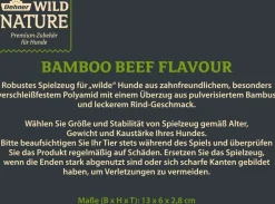 Dehner Wild Nature Hundespielzeug - Hundespielzeug Bamboo Beef Flavour, ca. B13/H6/T2,8 cm Braun