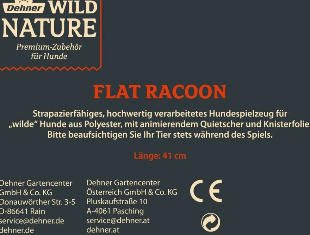 Dehner Wild Nature Hundespielzeug > Hundespielzeug Flat Racoon