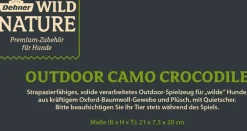 Dehner Wild Nature Hundespielzeug - Hundespielzeug Outdoor Camo Crocodile Braun
