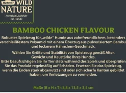 Dehner Wild Nature Hundespielzeug > Hundespielzeug Bamboo Chicken Flavour, ca. B8,8/H13,5/T3,5 cm