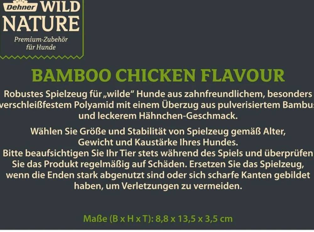 Dehner Wild Nature Hundespielzeug > Hundespielzeug Bamboo Chicken Flavour, ca. B8,8/H13,5/T3,5 cm