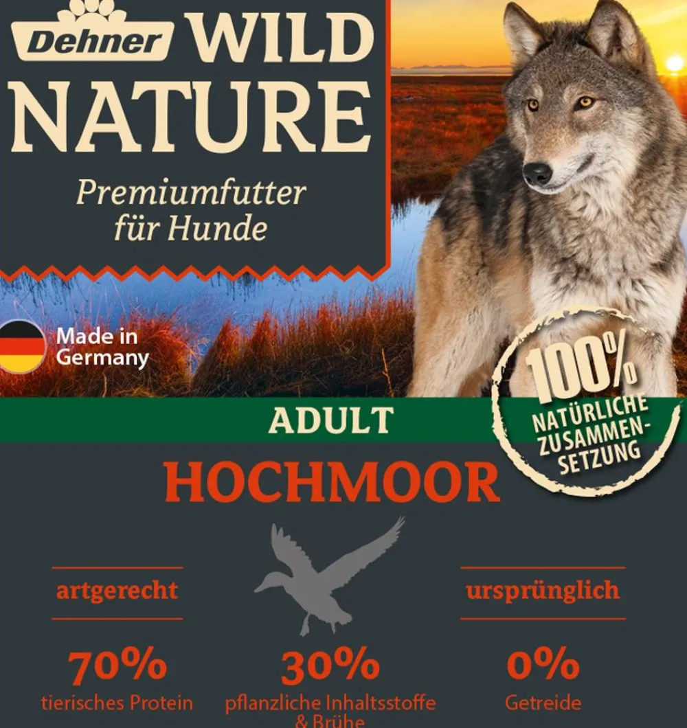 Dehner Wild Nature Nassfutter für Hunde Hochmoor Adult, 11 x 150 g Online