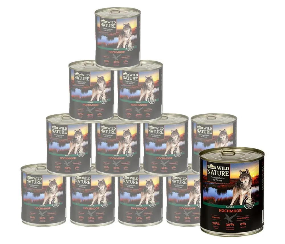Dehner Wild Nature Nassfutter Hund - Nassfutter für Hunde Hochmoor Senior, Ente