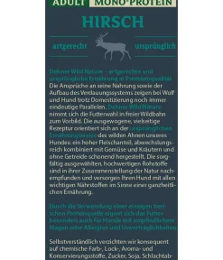 Dehner Wild Nature Nassfutter Hund > Nassfutter für Hunde Mono-Protein Adult, Hirsch