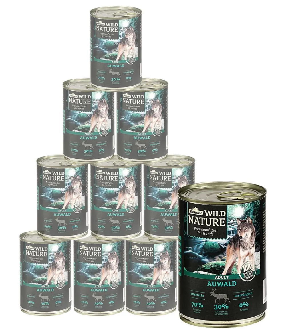 Dehner Wild Nature Nassfutter Hund - Nassfutter für Hunde Auwald Adult, 400 g/800 g