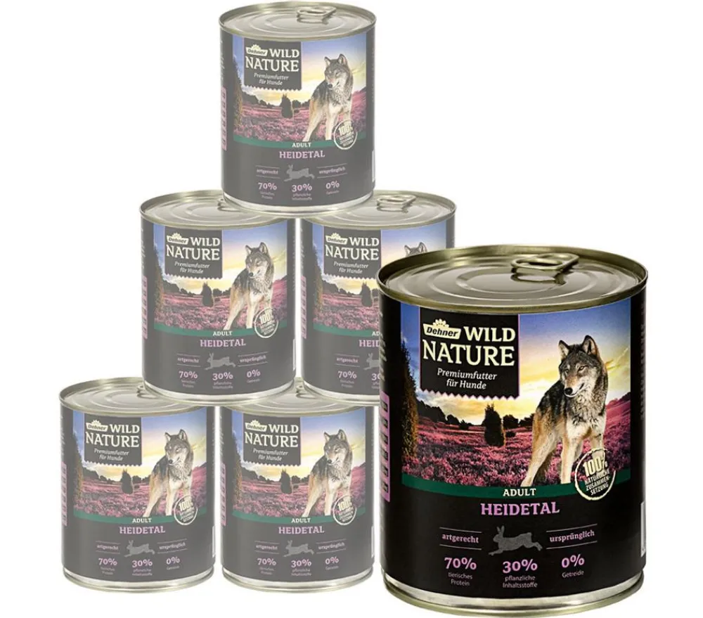 Dehner Wild Nature Nassfutter für Hunde Heidetal Adult, Kaninchen Clearance