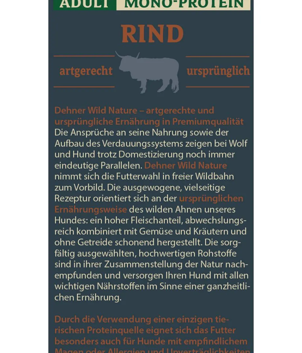 Dehner Wild Nature Nassfutter für Hunde Mono-Protein Adult, Rind Outlet